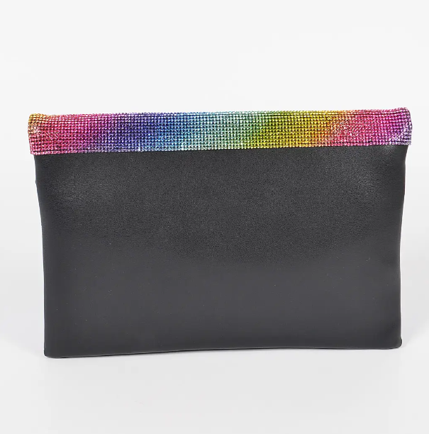Rainbow Rhinestone Clutch
