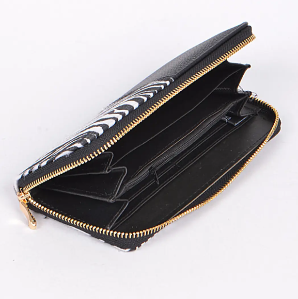 Half Zebra Half Plain Wallet