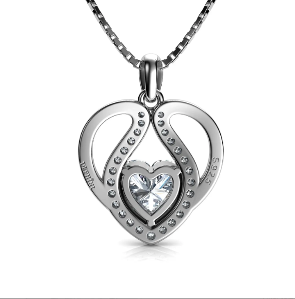 DEPHINI - Heart Necklace - 925 Sterling Silver