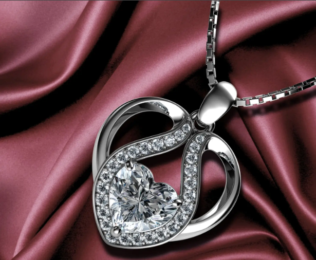 DEPHINI - Heart Necklace - 925 Sterling Silver