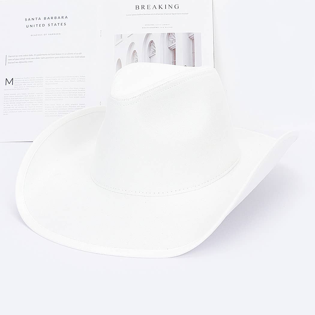 Faux Wool Cowboy Hat