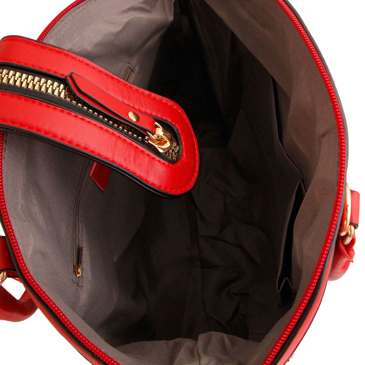Red Croc Zipper Tote Handbag