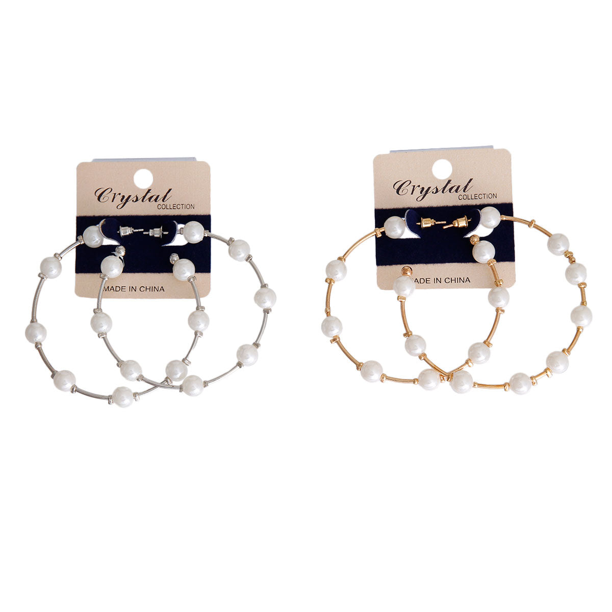 Pearl Studded Hoops
